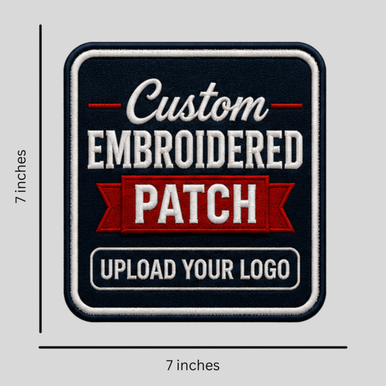 Custom Iron-On Embroidered Patches – 7inches