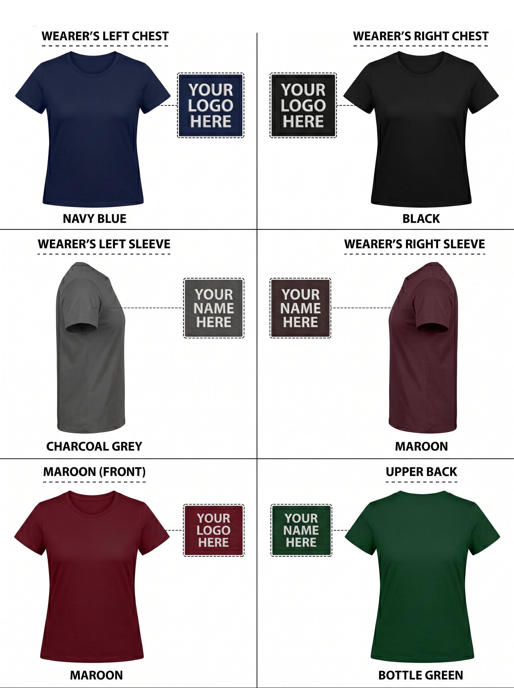 Customized Womens Round Neck Tshirts