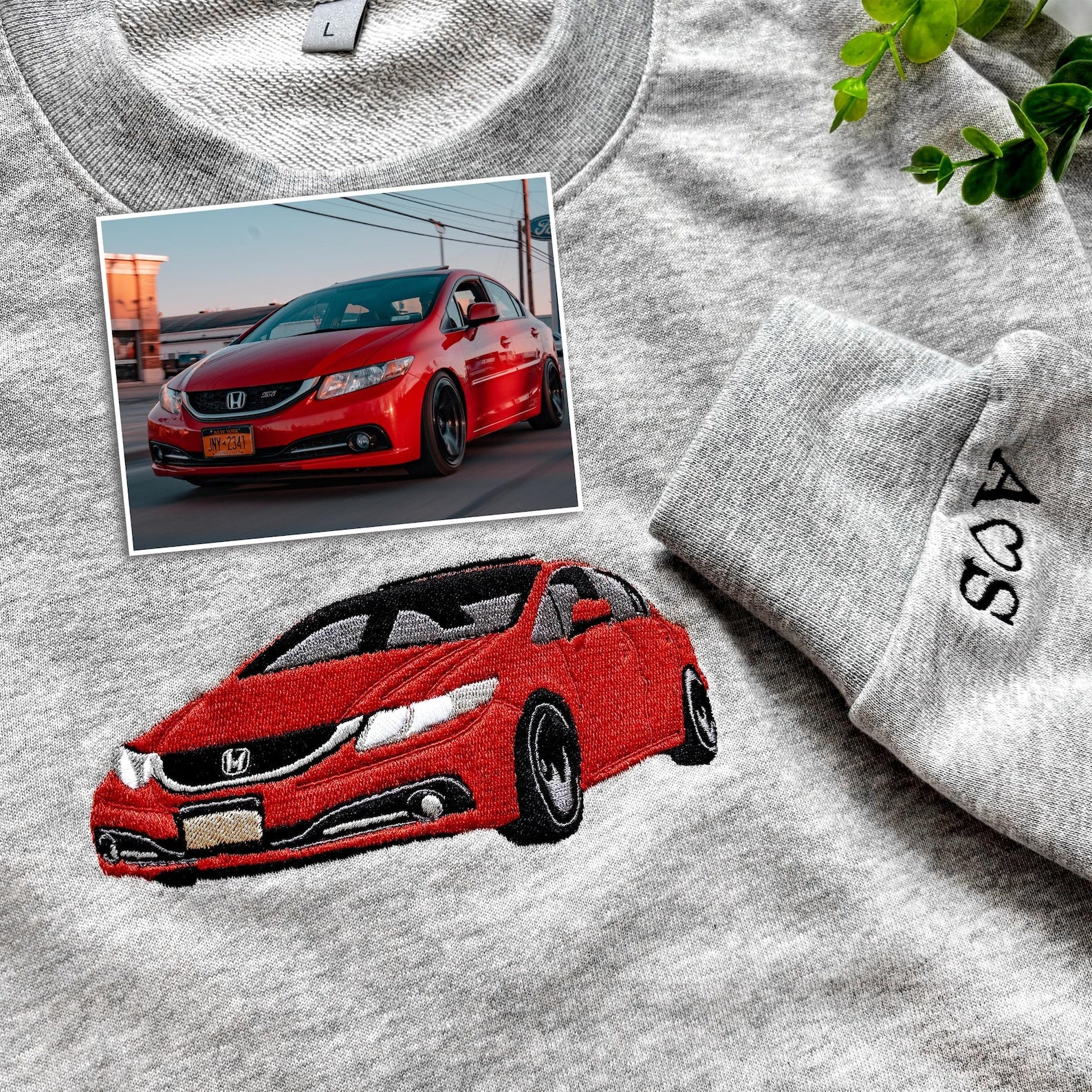 Personalized Gifts for Boyfriend, Custom Car Embroidered Hoodie