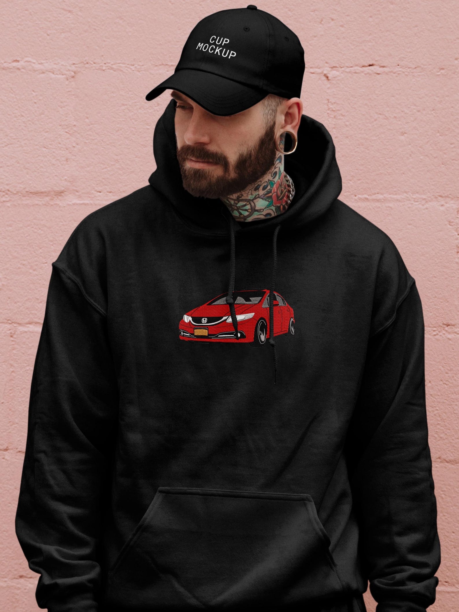Personalized Gifts for Boyfriend, Custom Car Embroidered Hoodie