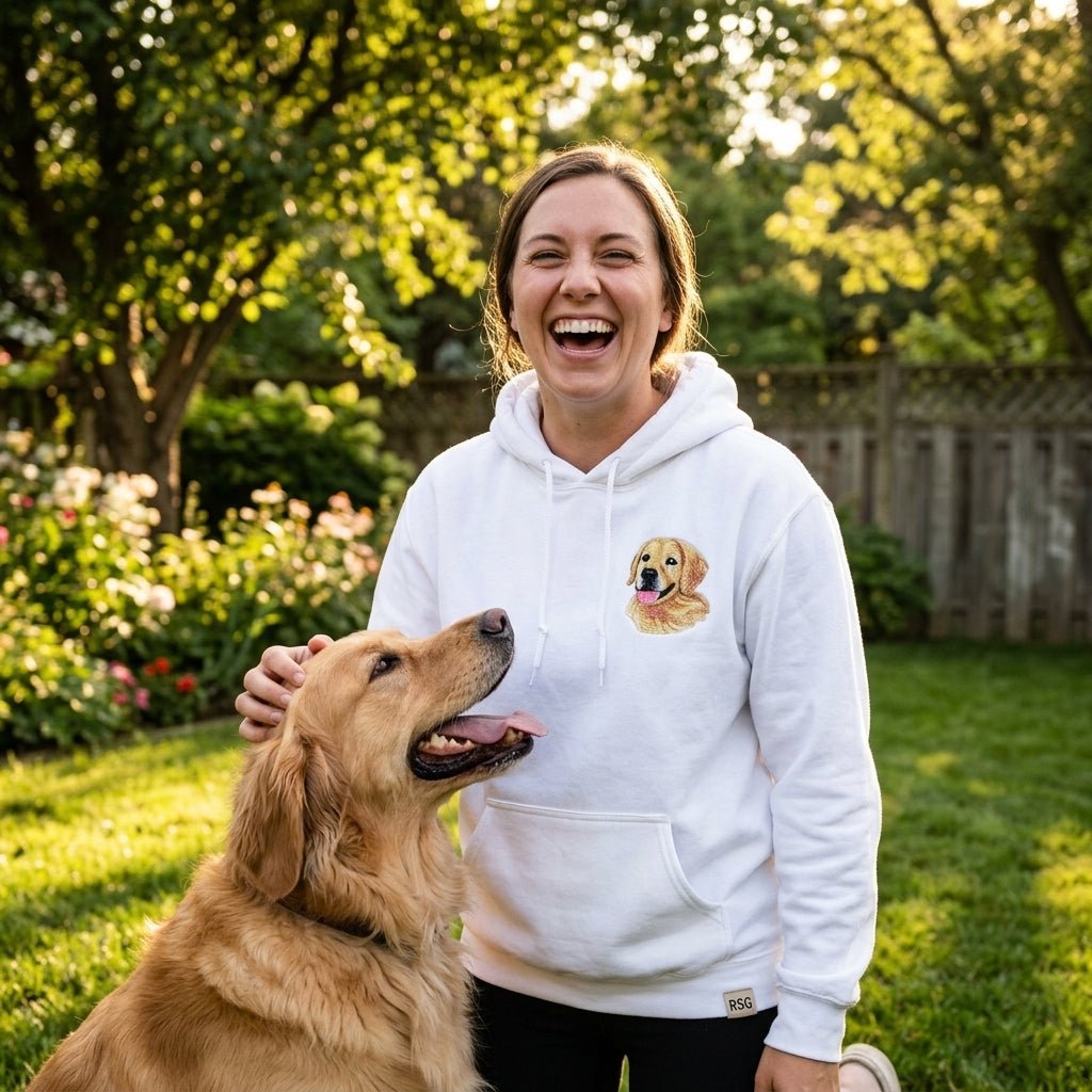 The "Cherished Companion" Personalized Thread-Art Luxury Hoodie