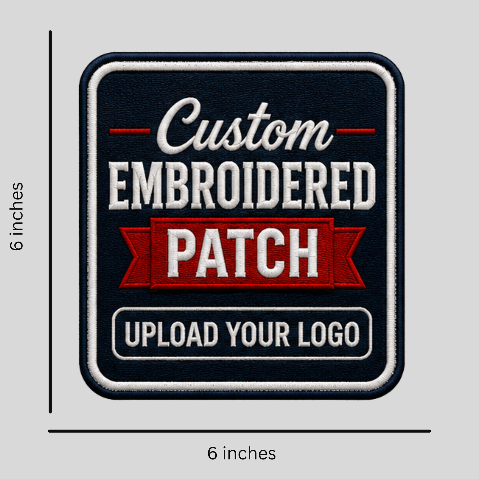 Custom Iron-On Embroidered Patches – 6 inches