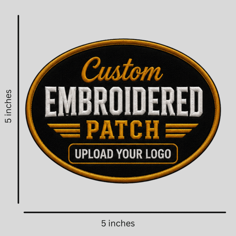 Custom Iron-On Embroidered Patches – 5inches
