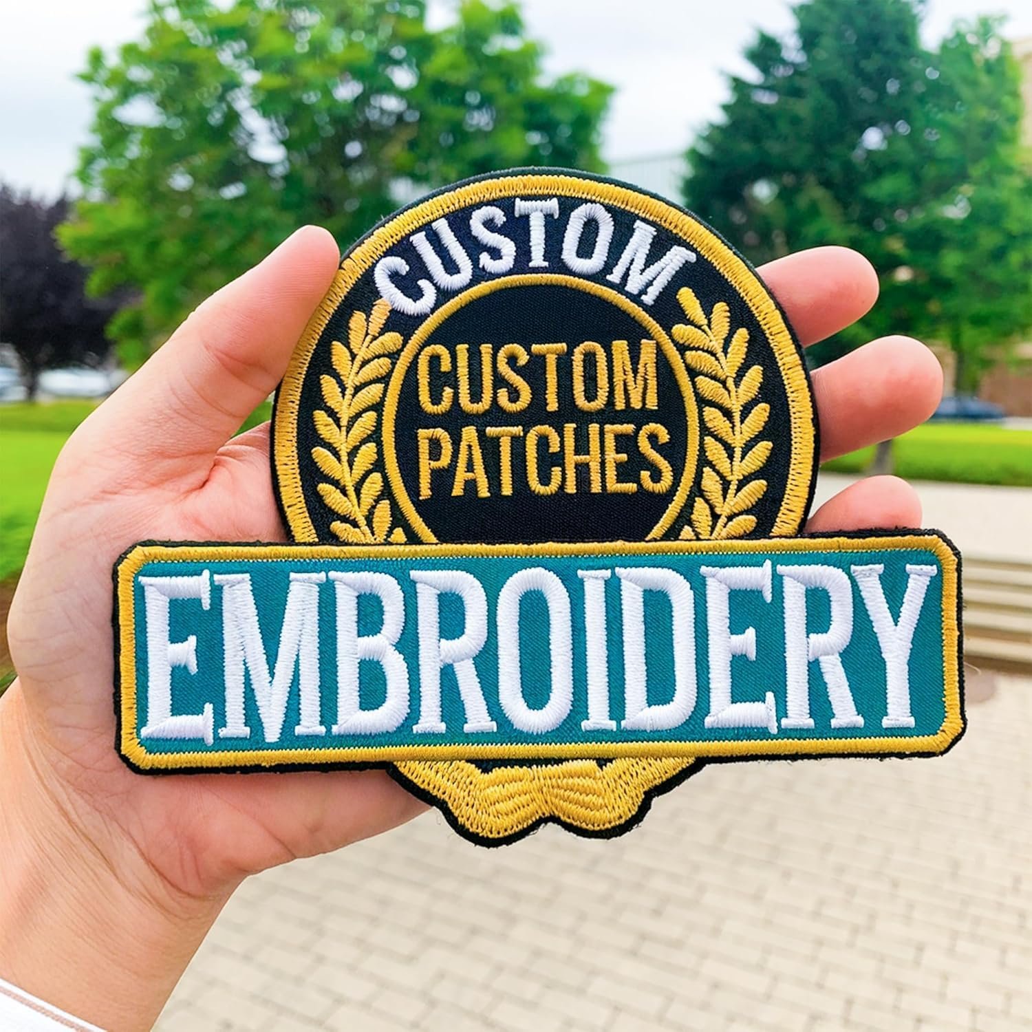 Custom Embroidery Logo Patches - 1 Inches