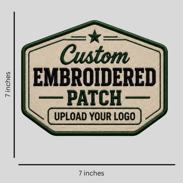 Custom Iron-On Embroidered Patches – 7inches