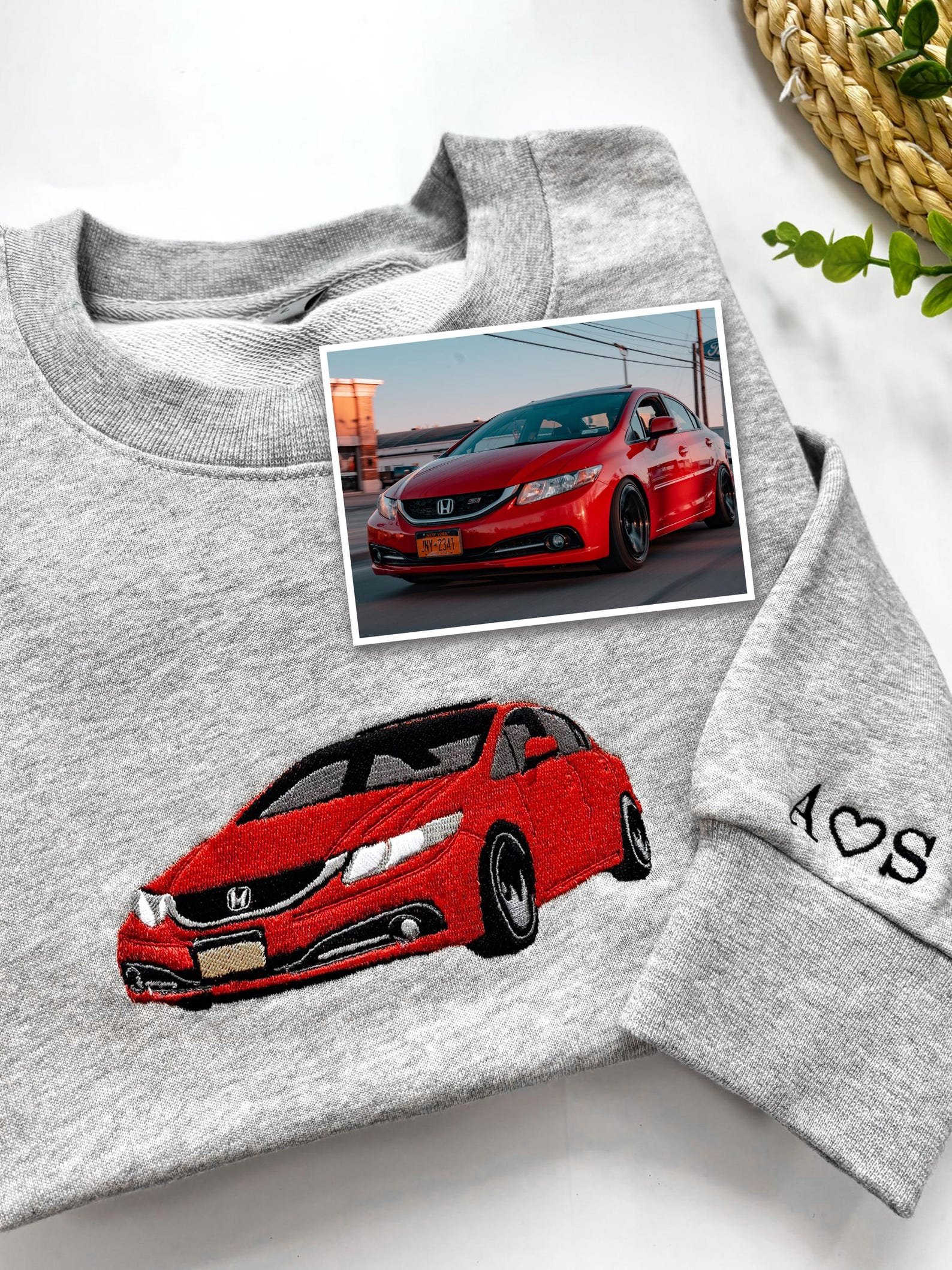 Personalized Gifts for Boyfriend, Custom Car Embroidered Hoodie