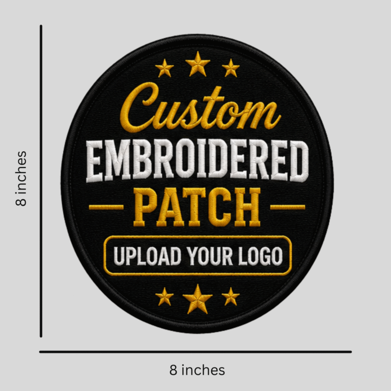 Custom Iron-On Embroidered Patches – 8inches