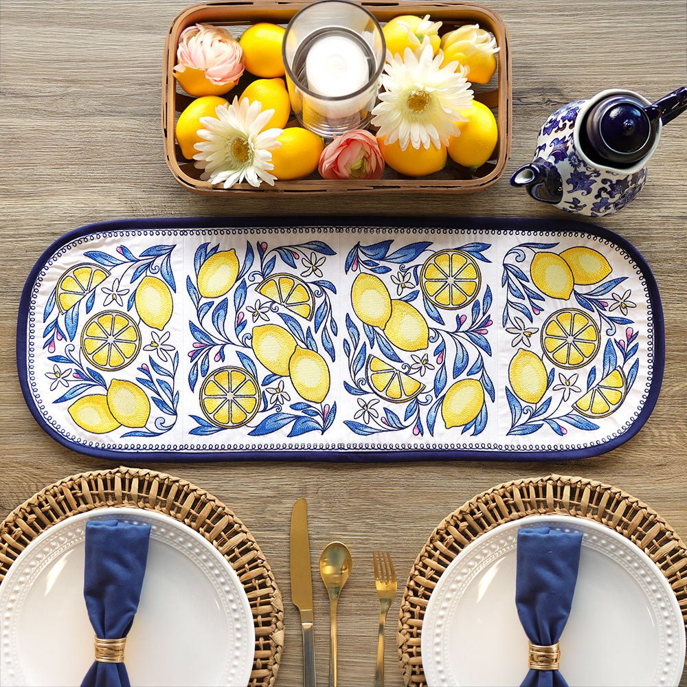 Summer Lemon Table Runner Set